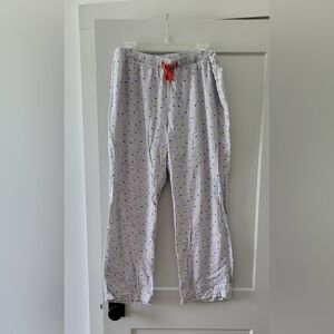 White Pajama Pants with Colorful Polka Dots